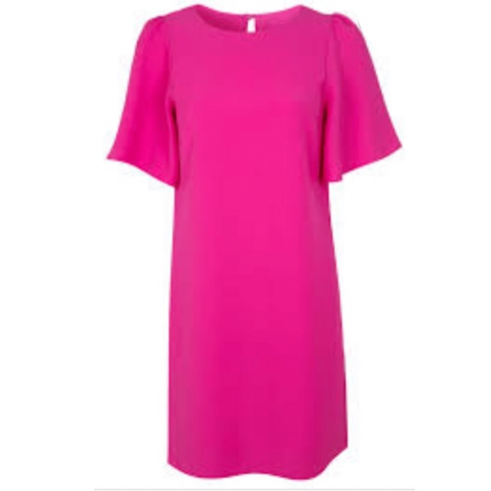 NEW✨Miss Selfridge Fuschia Flutter Sleeve Shift Dress